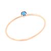 [Bnbgold] 14K/18K Rose-Cut Cubic Zirconia Birthstone 2mm December Turquoise Ring Npr29789