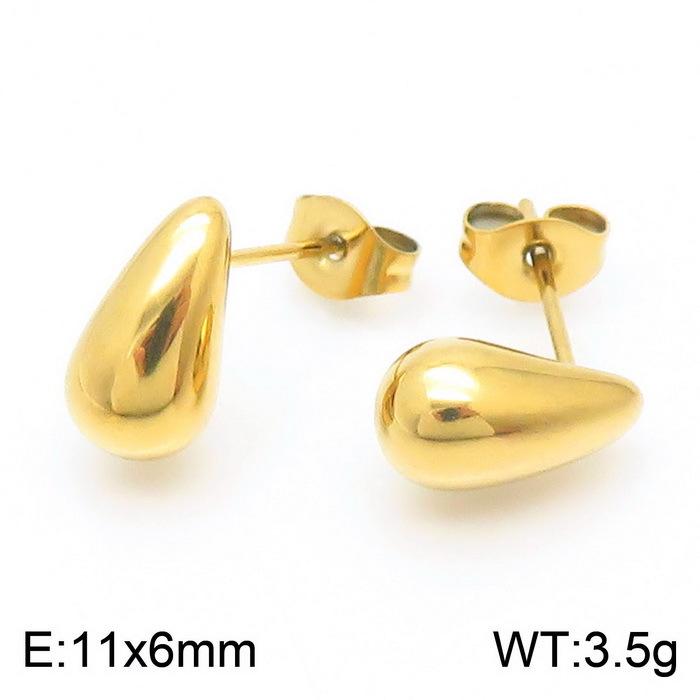 Earrings Fashion Simple Tears Eyes Earrings Temperament Versatile Glossy Comma Hollow Earrings