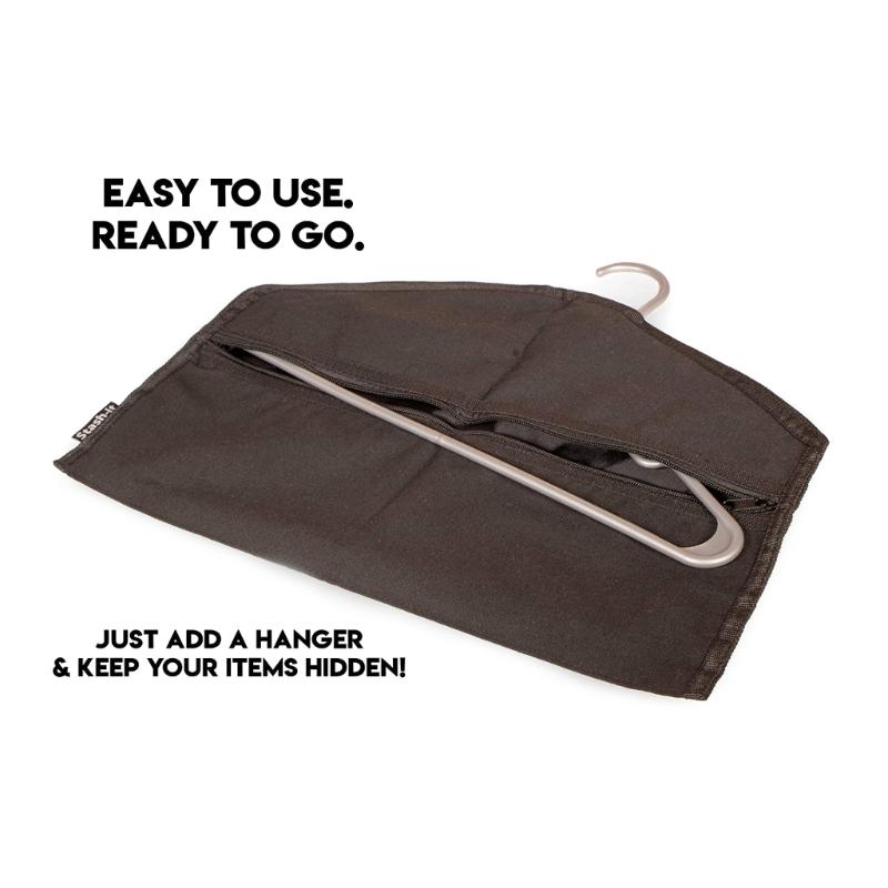 Hanger Diversion Safe Hid-den Compartment Pocket Fireproof Waterproof Zipper Pouch For Valuables Home Or Travel
