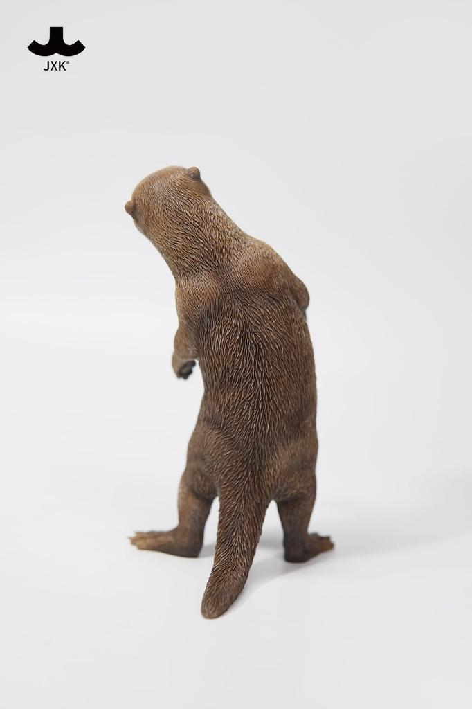 JXK Otter Otter Figur Statue Miniatur Fuchs Resin Modell Schreibtischzubehör Dekoration Geburtstagsgeschenk Bemaltes Fertigprodukt