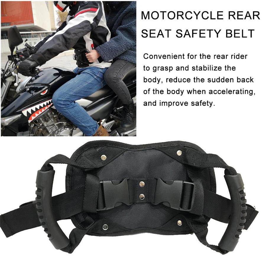 Universal Motorcycle Scooters Safety Belt Rear Seat Passenger Grip Grab Handle N