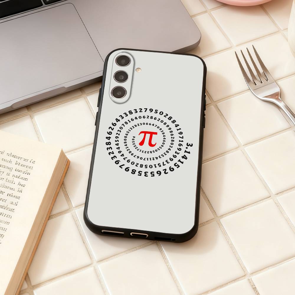 Math Formula Pi phone Case For Samsung Galaxy A73,A72,A71,A70,A53,A52,A51,Others Soft Black Shell