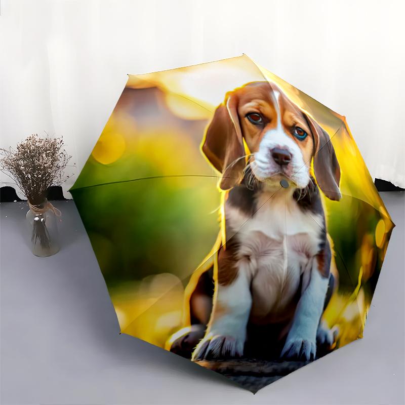 1PC cute dog pet puppy Umbrella Portable Folding Umbrella Iron Frame Hole Bone Structure Outdoor Home Umbrella A10