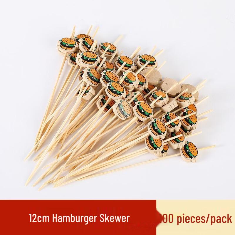 Oeny Einweg-Bambus-Burger- & Sandwich-Spieße