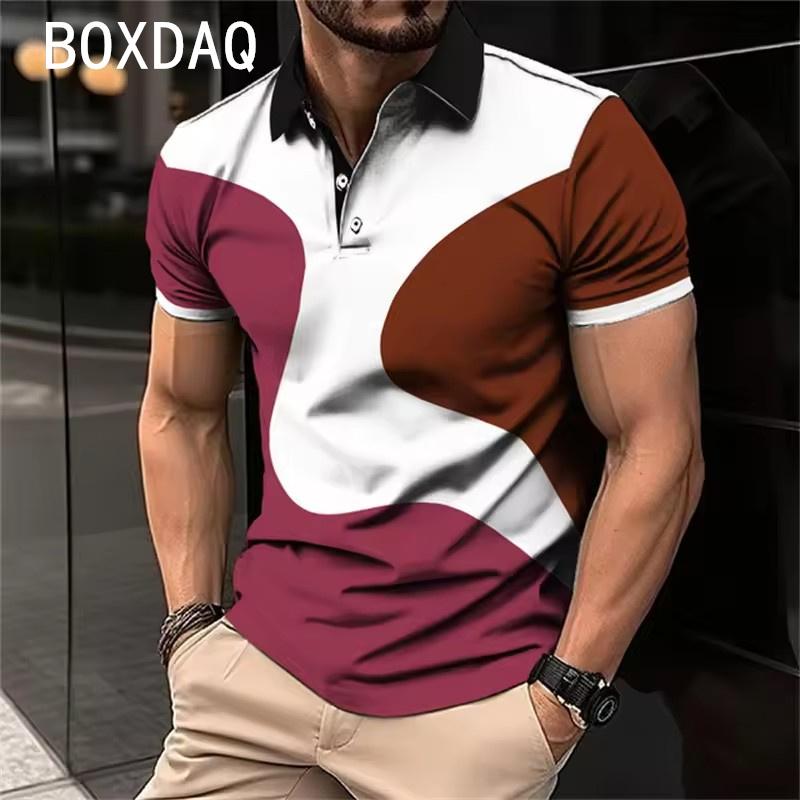 Polo Shirt High Quality Polo Shirt Summer Short Sleeve Collar Button S