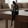 Elegante Decoración de Mesa Colgante Figuras del Pensador Impresas en 3D Adornos, Esculturas Abstractas Minimalistas Estatua Figura para Decoración de Hogar Oficina Estantería,
