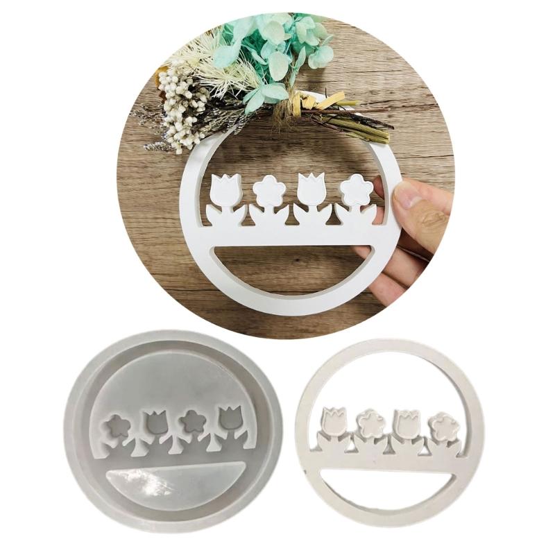 Bird Flower Wreath Silicones Molds for Making Room Decoration, Circular Shaped Resins Molds for Epoxy Resin Casting
