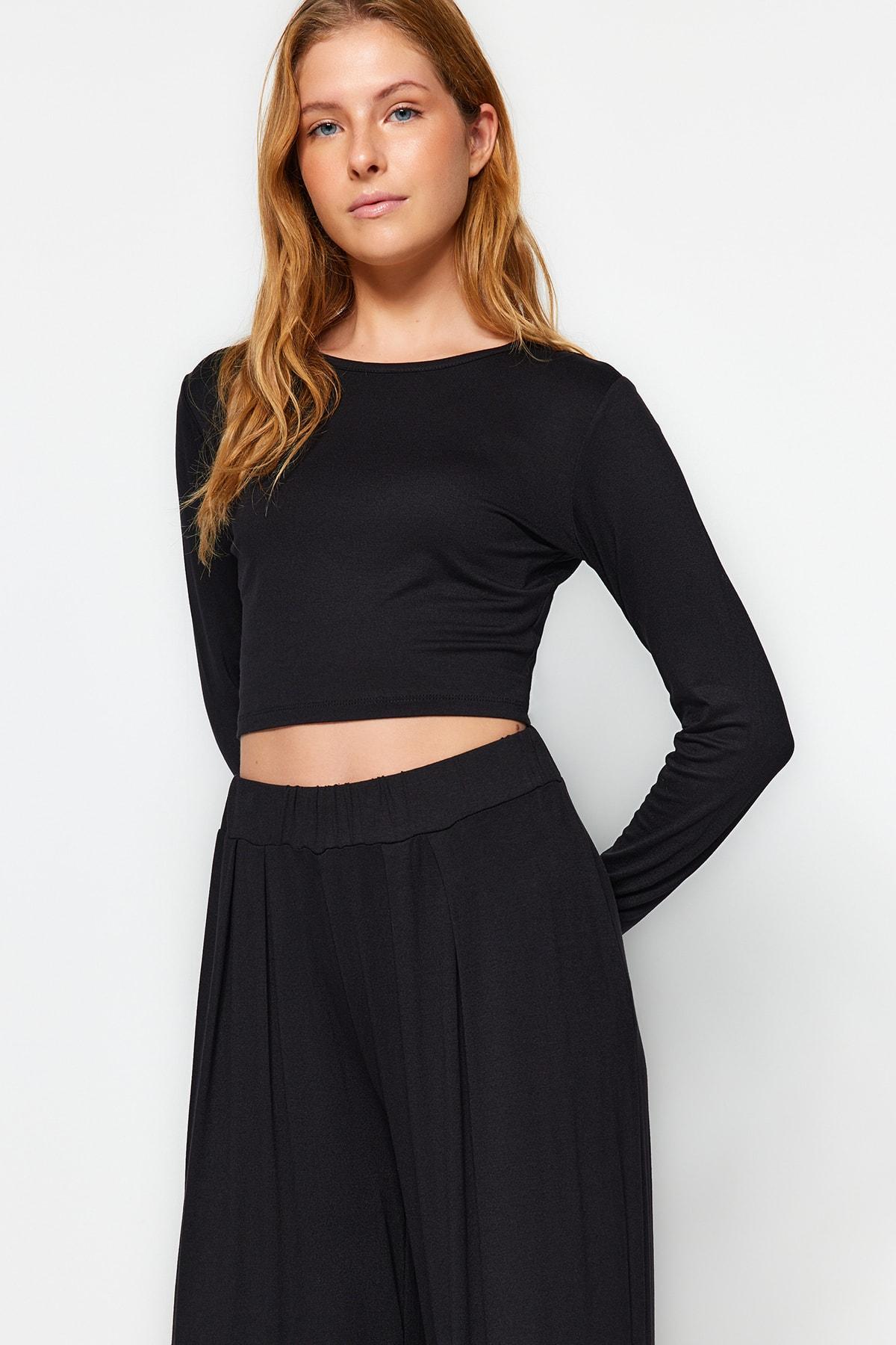 

Черный вязаный низ-топ костюм TWOAW21AU0034..