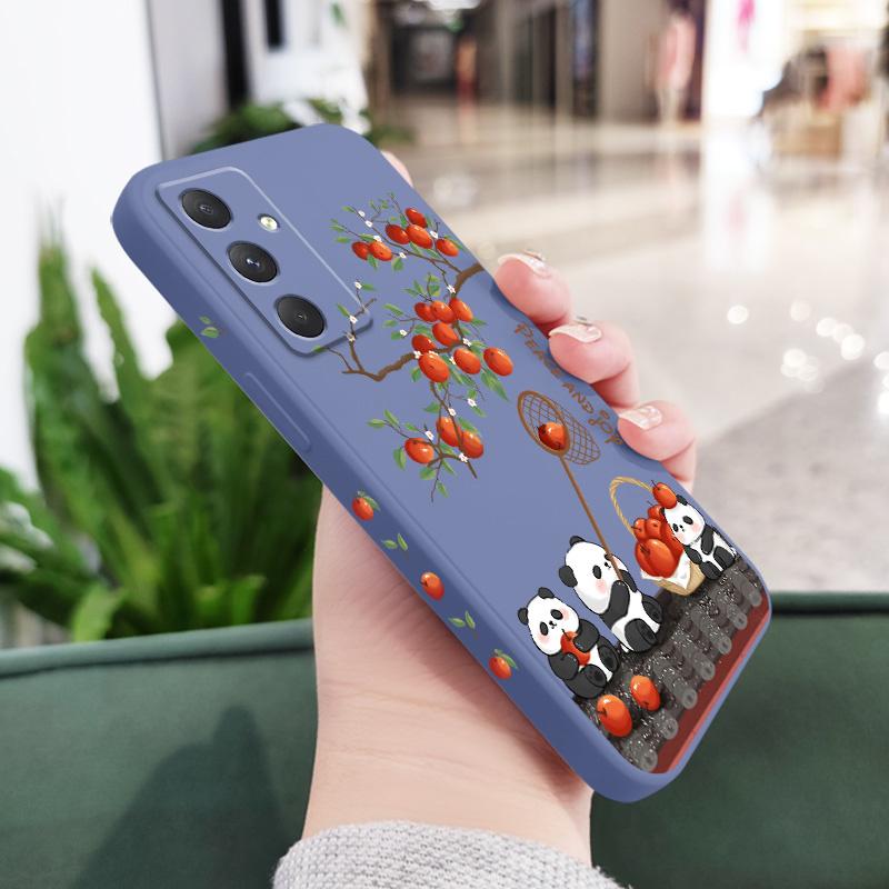

Joyful Panda Phone Case For Samsung Galaxy A56 A36 A26 A16 A06 A17 A07 A55 A35 A25 A15 A05 A54 A34 A24 A14 A04 4G 5G Cover Samsung A35 5G светло-синий