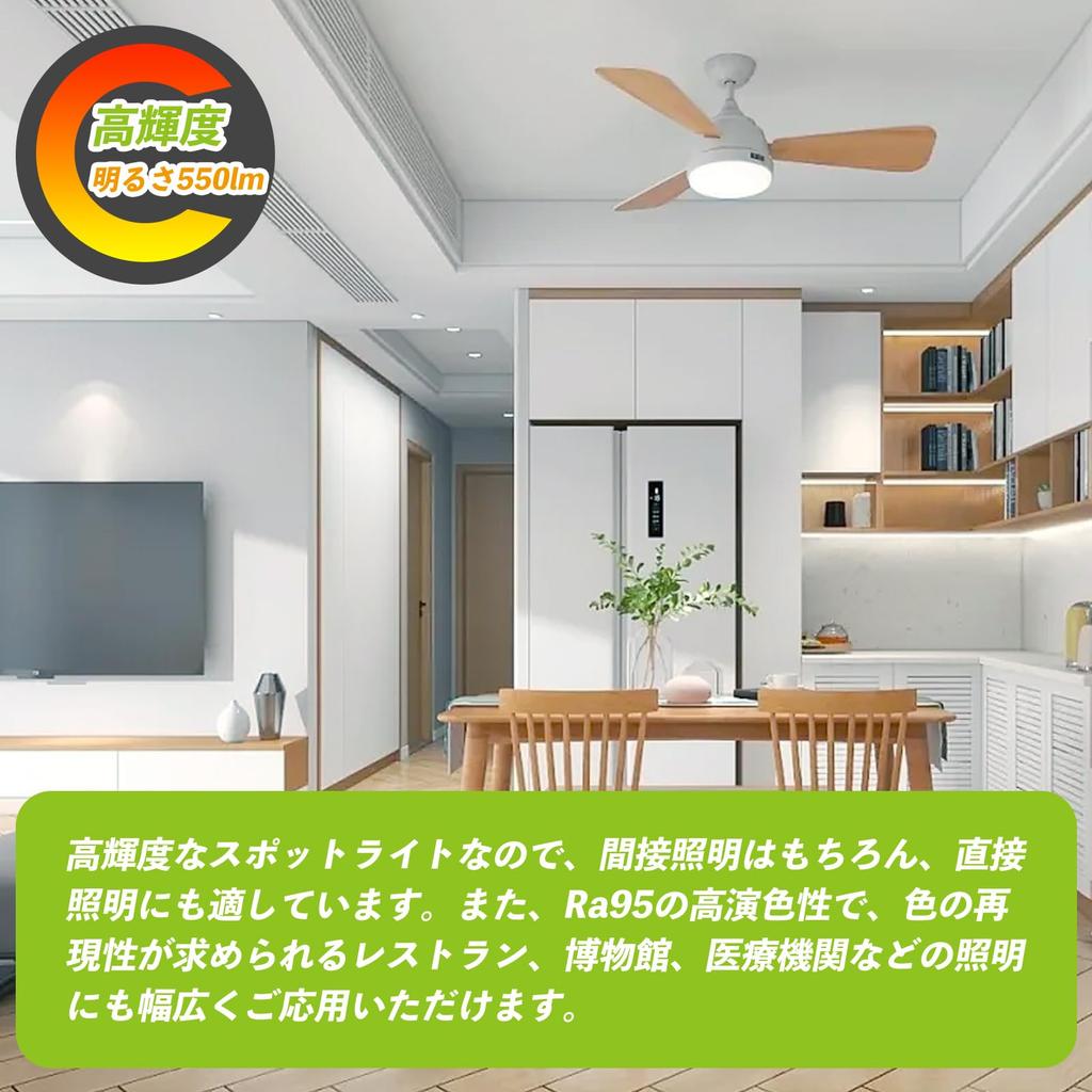 Aiwode E11 LED Spotlight, LED Bulb, E11 Base, 5.5W (equivalent To 60W), Daylight White 5000K, CRI 95, Brightness 550lm, Non-dimmable, Wide Angle