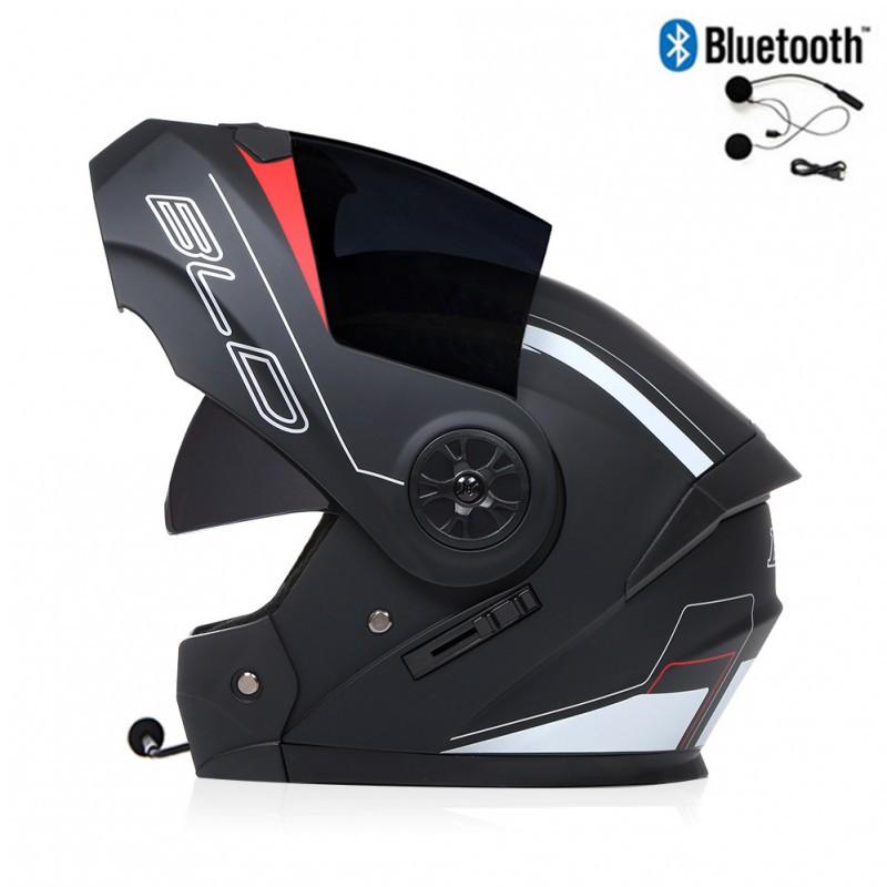 BLD Electric Bicycle Helmet Motorcycle Full Double Lens Exposed Universal Riding All Seasons