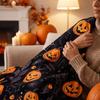 Halloween Flannel Throw Blanket for Couch, Sofa, Bed, Cozy Fall Home Decor