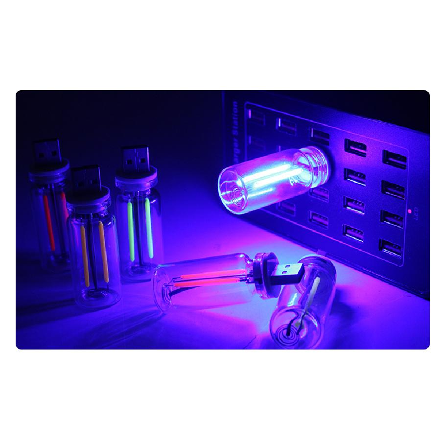 Car Mini USB Plug LED Night Light Touch Control Dimmable Ambient Lights Decorative Atmosphere Lamps for Car Interior Lighting Dome Lights 6