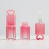 Heart Shape Hollow Gradient Color Lip Gloss Tubes Big Wand Brush Lip Oil Bottles Empty Lipgloss Tube Lipstick Bottles Containers