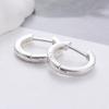 Cross-Border European & American Style Silver-Plated Hoop Earrings: Trendy, Simple, Thick Design
