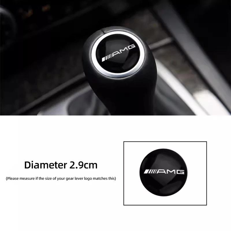 GLC GLB Car Gearbox Control Lever Sticker Shift Handle Emblem For Mercedes Benz AMG W203 W206 W220 W205 W211 W212 W201 W210 W10