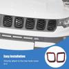 Auto Kühlergrill Motorhaube Dekoration Abdeckung Aufkleber Für Jeep Compass 2021 Aufwärts ABS Auto Außenzubehör