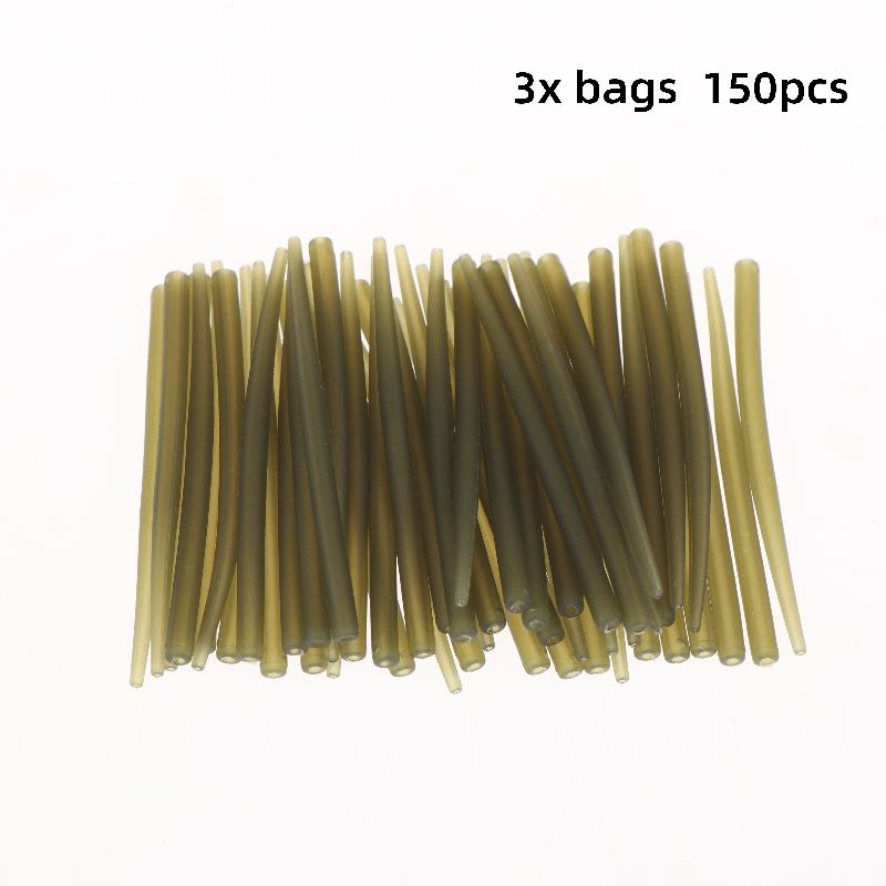 New 50/150Pcs Carp Fishing Rig Anti Sleeves Terminal Carp Fishing Accessor Anti Winding Hook Sleeves Aligner Positioner Tubes