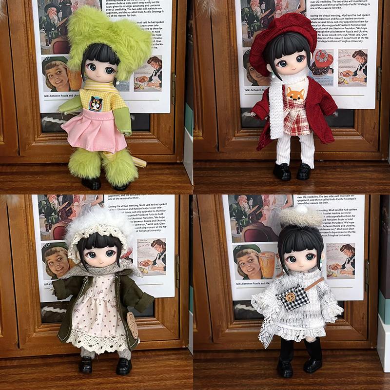 16-17Cm Doll Clothes(No Doll), Cute Dolls Outfit Suit Accessories Fashion Style Doll Dress Up Toy For Children