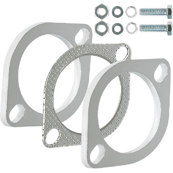 2.75 Inch/70Mm Exhaust Flange Connection Kit Corrosion Proof 2.75 Inch 2 Blot Exhaust Flange & Exhaust Gasket Kit With Bolts & Nuts For 70Mm OD
