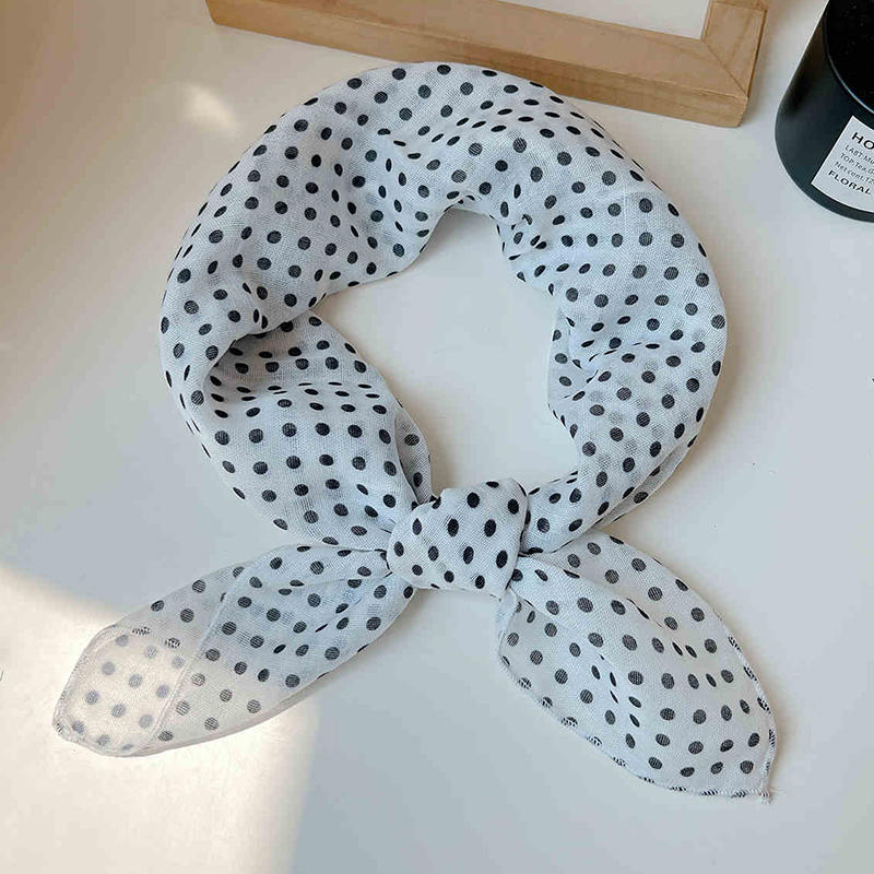 Fashion Printing Silk Small Square Scarf Summer Scarf Women's Versatile Small Scarf Head Band Hair Accessories