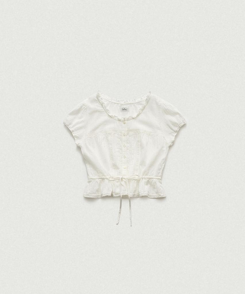 Deobanes Fiona Lace Trim Blouse_Ivory