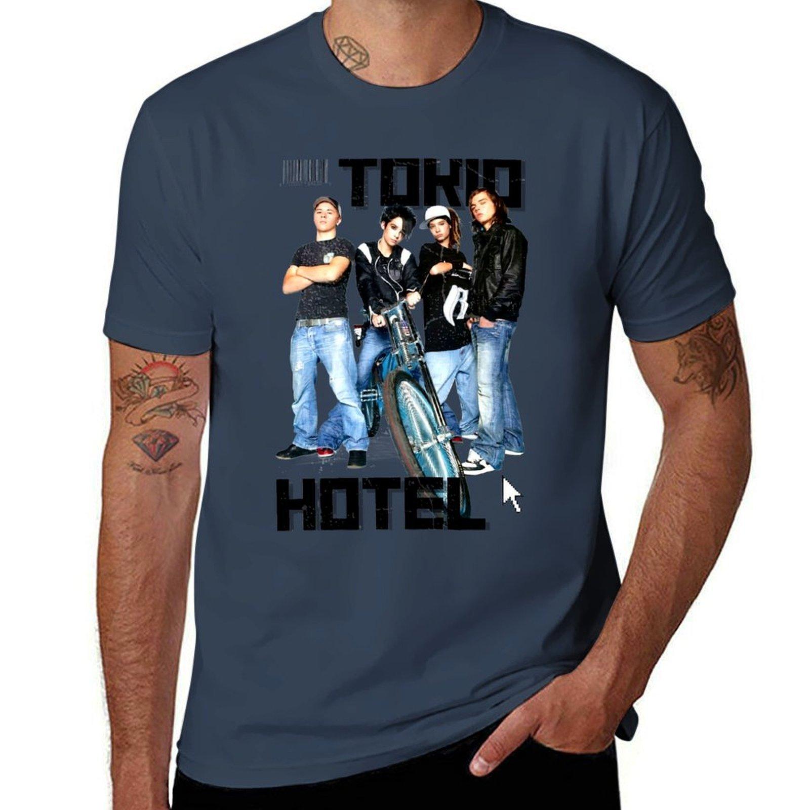 Tokio Hotel Team Tshirt Novelty Print Casual Tee Shirt S