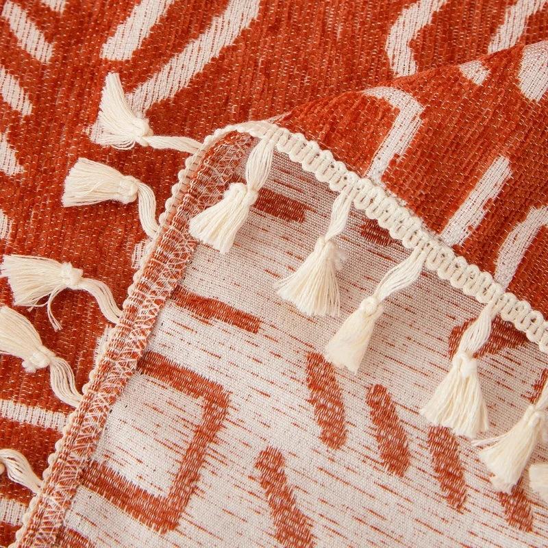 Bohemia Chenille Sofa Blankets Outdoor Camping Picnic Large Sofa Blanket Leisure Beach Towel Travel Rug Tassels Linen Home Decor