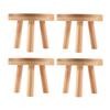 ABMH-4X Wooden Plant Stand Flower Pot Base Holder Stool High Stool Balcony Succulent Round Flower Shelf For Indoor Outdoor
