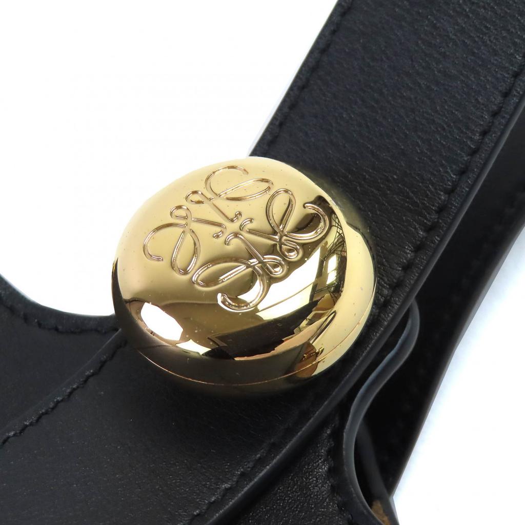 Loewe Torba na ramię Torba wiaderko Pebble Mini Gładka skóra cielęca Anagram AANBBBMX01 Używana