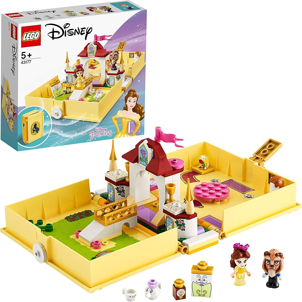 LEGO Disney Princess Belle s Princess Book Set 43177 with Building Blocks and Accessories