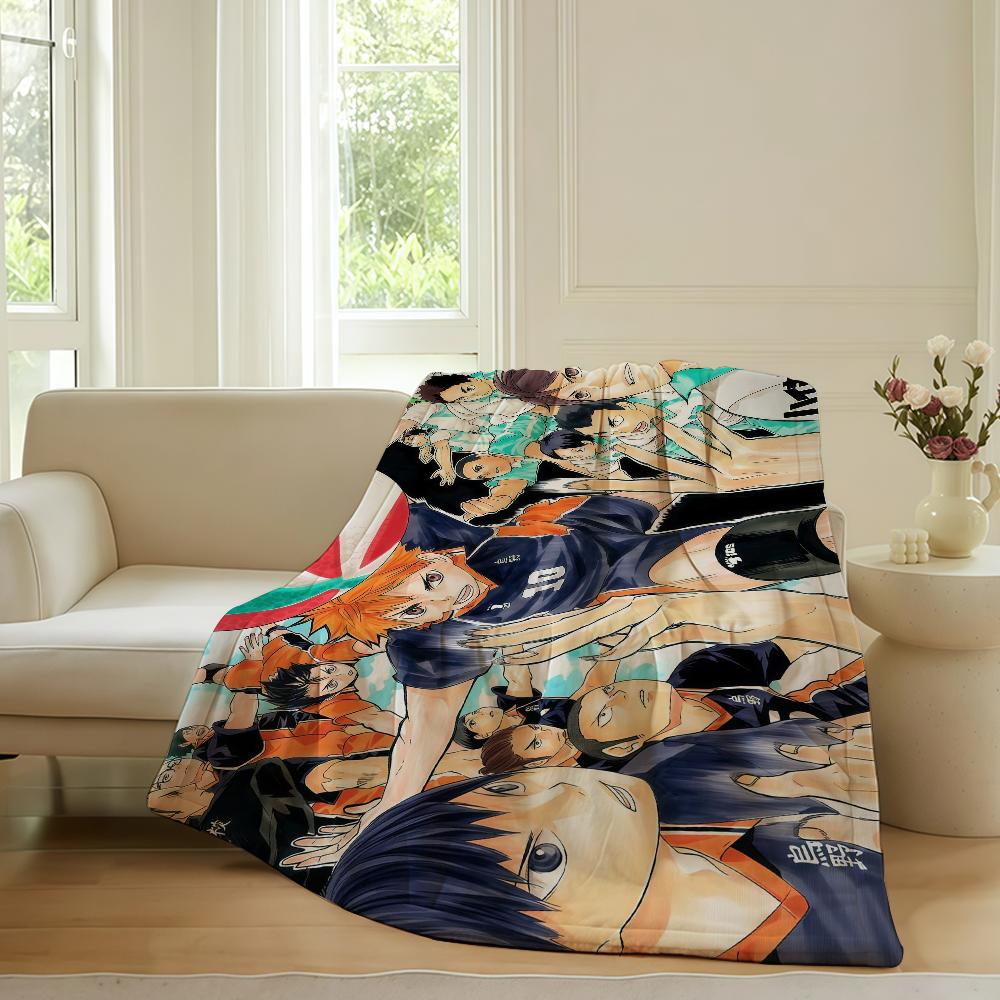 Volleyball Anime H Haikyu!! Blanket For Sofa Office Bed Plane Travel Sleep Read Relax Camping Soft And Warm
