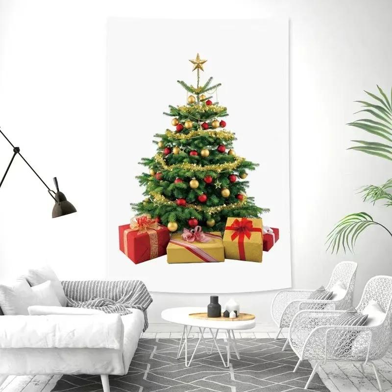 Christmas Tree Decoration Pattern Living Room Interior Home Wall Tapestry