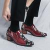 Men's Leather Shoes Fashion Trend British Style Small Leather Shoes Young Men's Height-increasing Leather Shoes Hairstylist Shoes