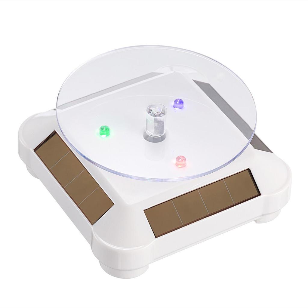 Solar-Powered LED Rotating Display Stand for Jewelry