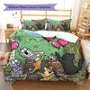 Simon's Cat Pattern Bedding,Quilt Set Quilt Cover Pillowcase Home Birthday Gift (1 * Duvet Cover + 2 * Pillowcase, Without Core)