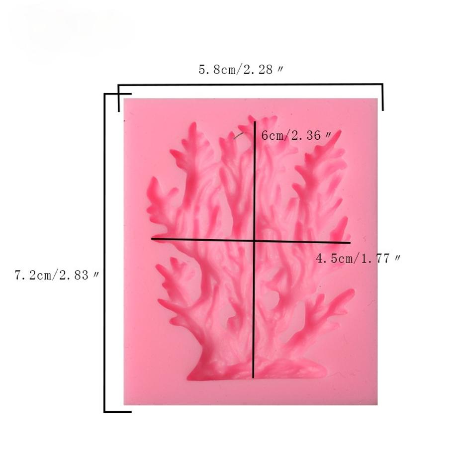 1 Pcs Sea Coral Shape Silicone Mold Fondant Mold Cake Decorating Tools Chocolate Mold Color Random