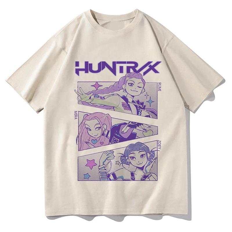 KPop Demon Hunters Huntrix Tees Summer Short Sleeve Tshirts Women Men Clothing Streetwear Unisex Graphic Print T-shirts