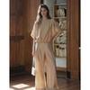 DME Lyocell Chinese Style Batwing Sleeve Set with Jacquard Pants