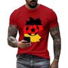 Men's Short Sleeve Crew Neck T-Shirt with Graphic Print of Soccer Ball and Country Outline Casual Fit Cotton Blend Tee for Everyday Wear