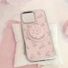Korean for Apple 17 Promax Mobile Phone Case for IPhone 16 Magnetic 14 Pink Rose Stand 13 Hard for Huawei