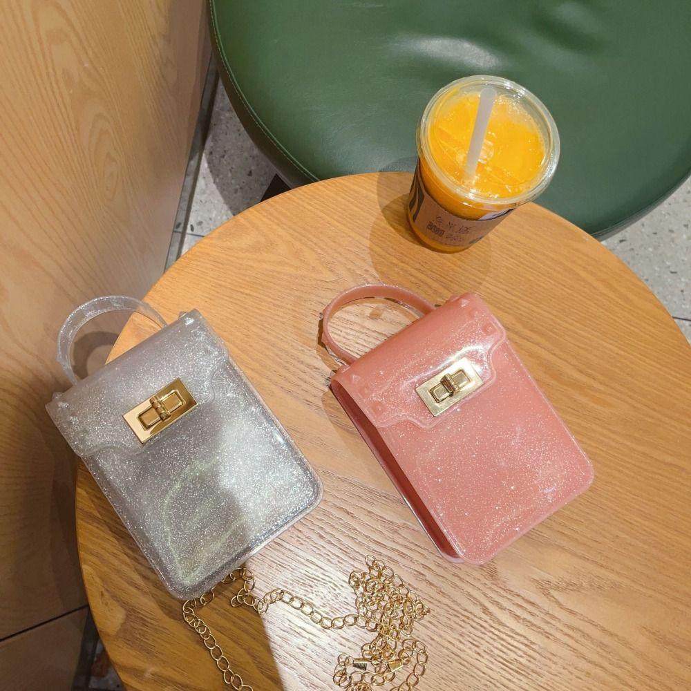 Vertical Style Crossbody Bags Candy Color Jelly Bag Messenger Bag Handbags  Women