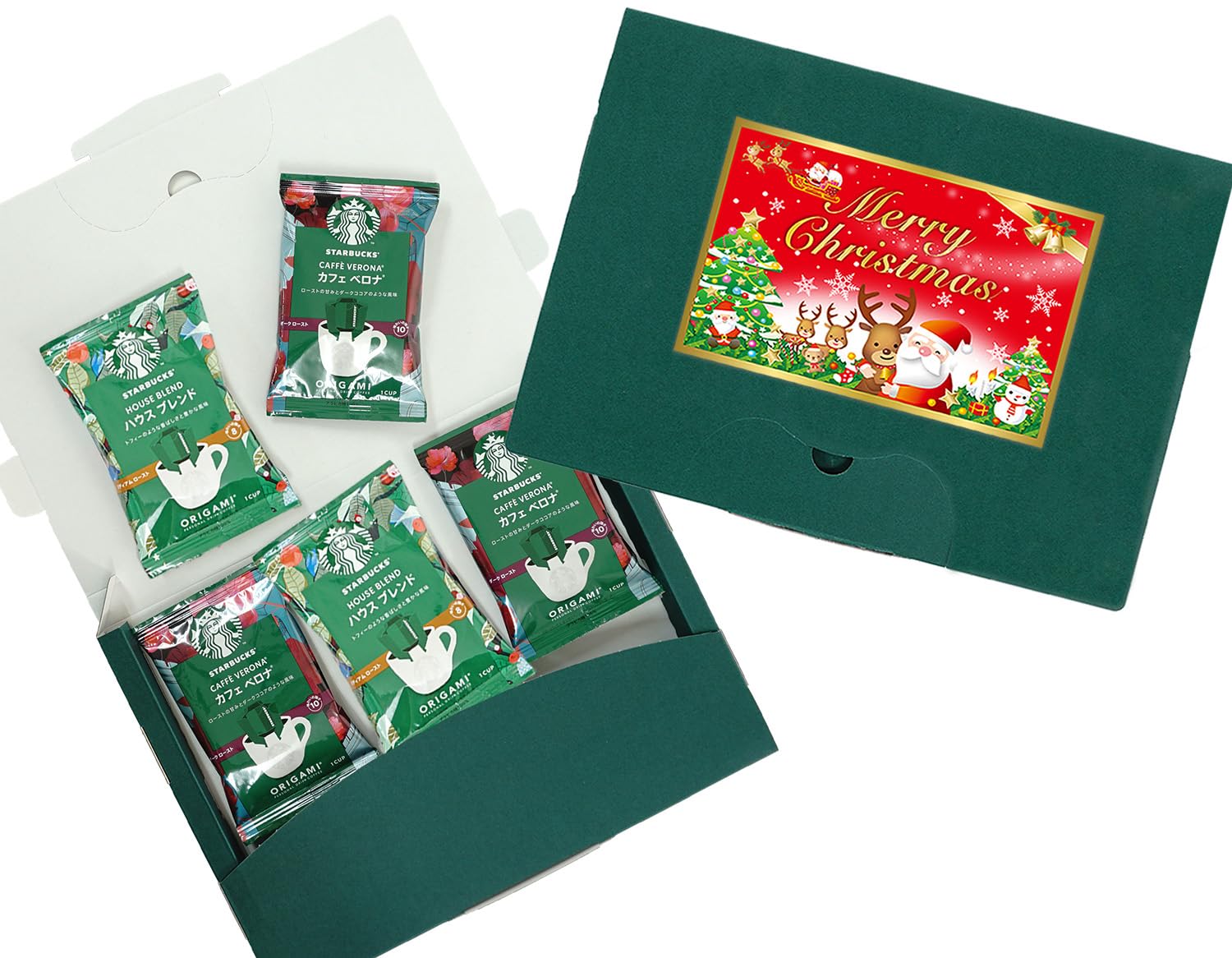 

Рождественский подарок Starbucks Coffee Gift Set Drip Boxed Gift Wrapped House Blend Cafe Verona Santa
