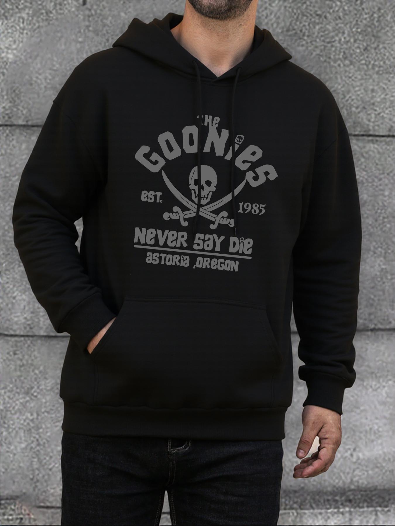 

Pirate Skull Goonies Printed Mens Hoodies Fashion Casual Hoodie Fleece Loose Hoody High Quality Hip Hop Warm Pullover Men 2XL