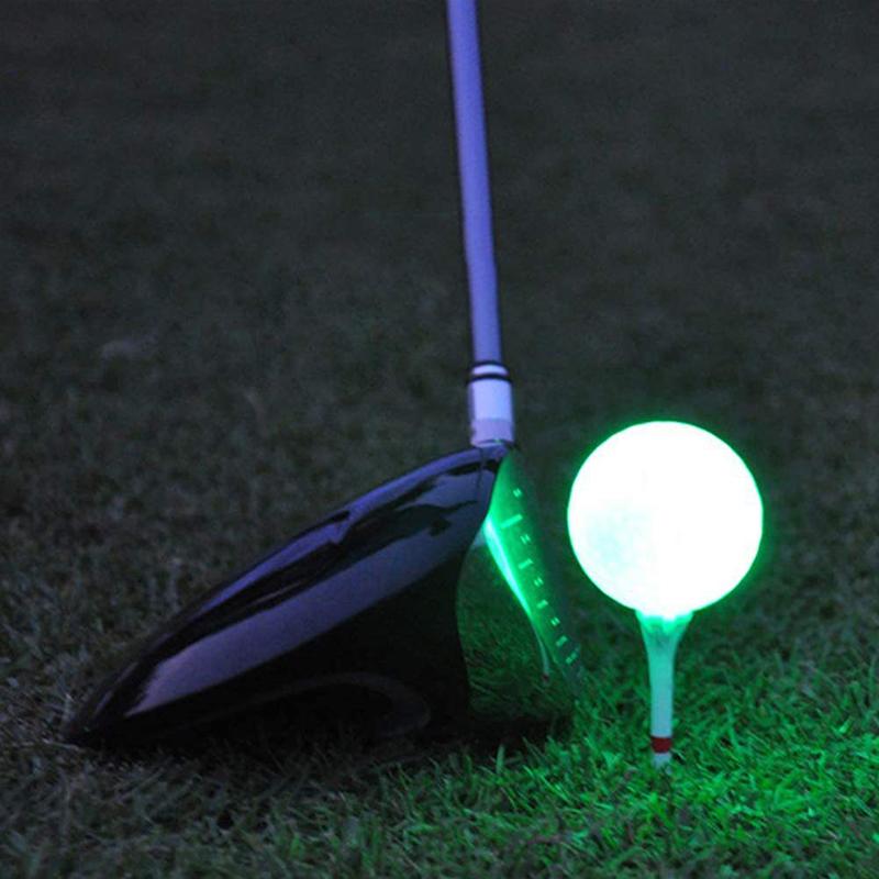 1Pc Colorful Led Light Up Golf Balls Night Golf Ball Official Size Weight Glow In Dark Perfect For Golf Long Distance Practice