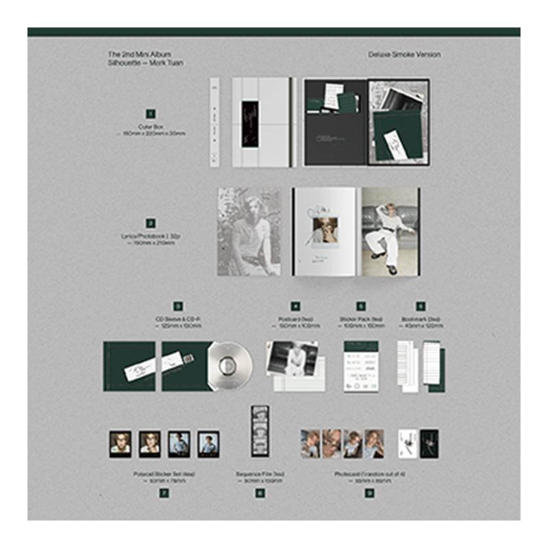 

[Предзаказ] МАРК ТУАН(GOT7) - МИНИ 2-Й АЛЬБОМ [СИЛУЭТ] Делюкс Версия [NO POB] Smoke Deluxe Ver