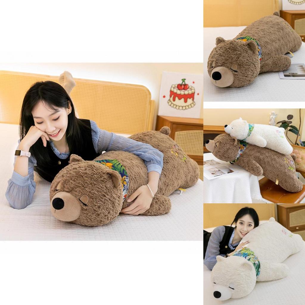 Arctic Bear Plush Pillow With Pp Cotton Filling For Cozy Sleep And Play