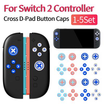 1/3/5 Set Cross D-Pad Button Caps for Switch 2 Joy-Con Soft Joystick Covers Key Buttons Sticker Cover Caps Gaming Accessories
