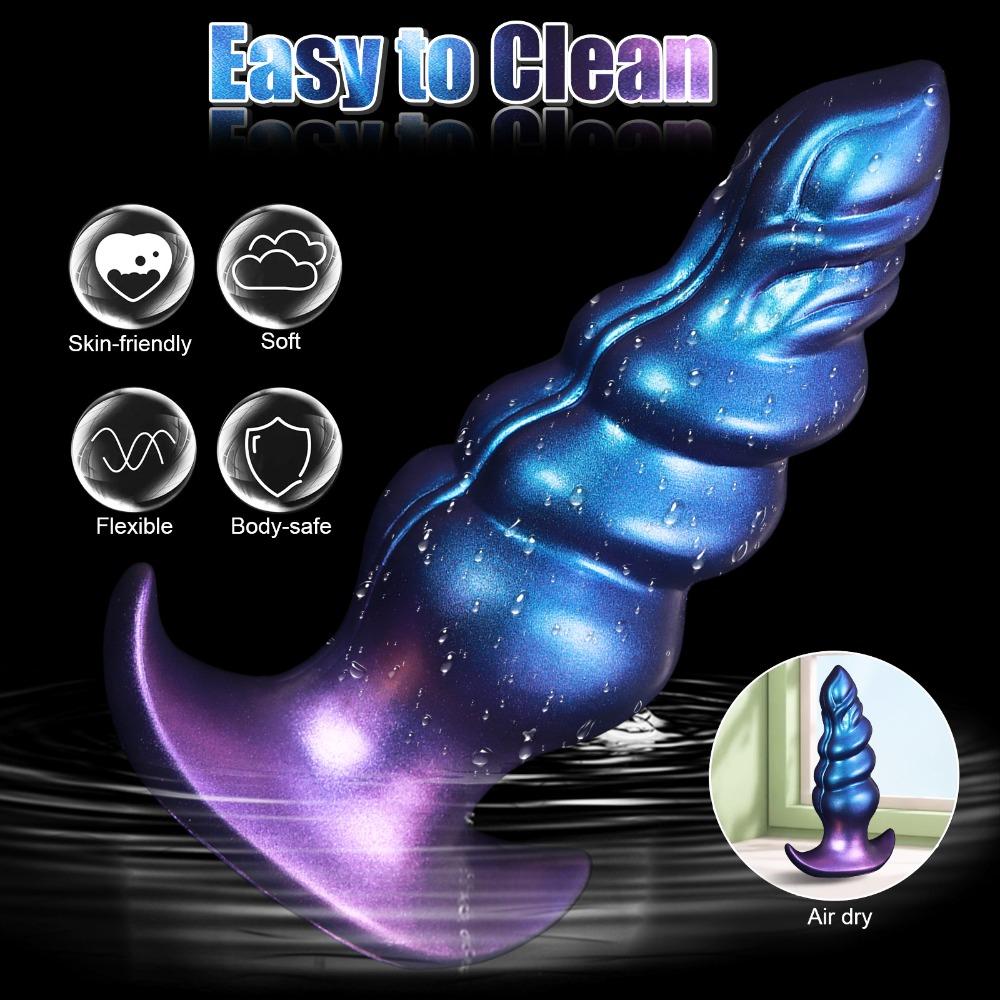 Anal Plug Silicone - Gradual Anal Trainer Kit for Men Women, Soft Butt Plug for Prostate Massage & G-Spot Stimulation, Adult Sex Toy