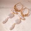 Orecchini a Frangia Ovali con Perle Vintage Francesi - Eleganti e Versatili Clip per Orecchie per Donna